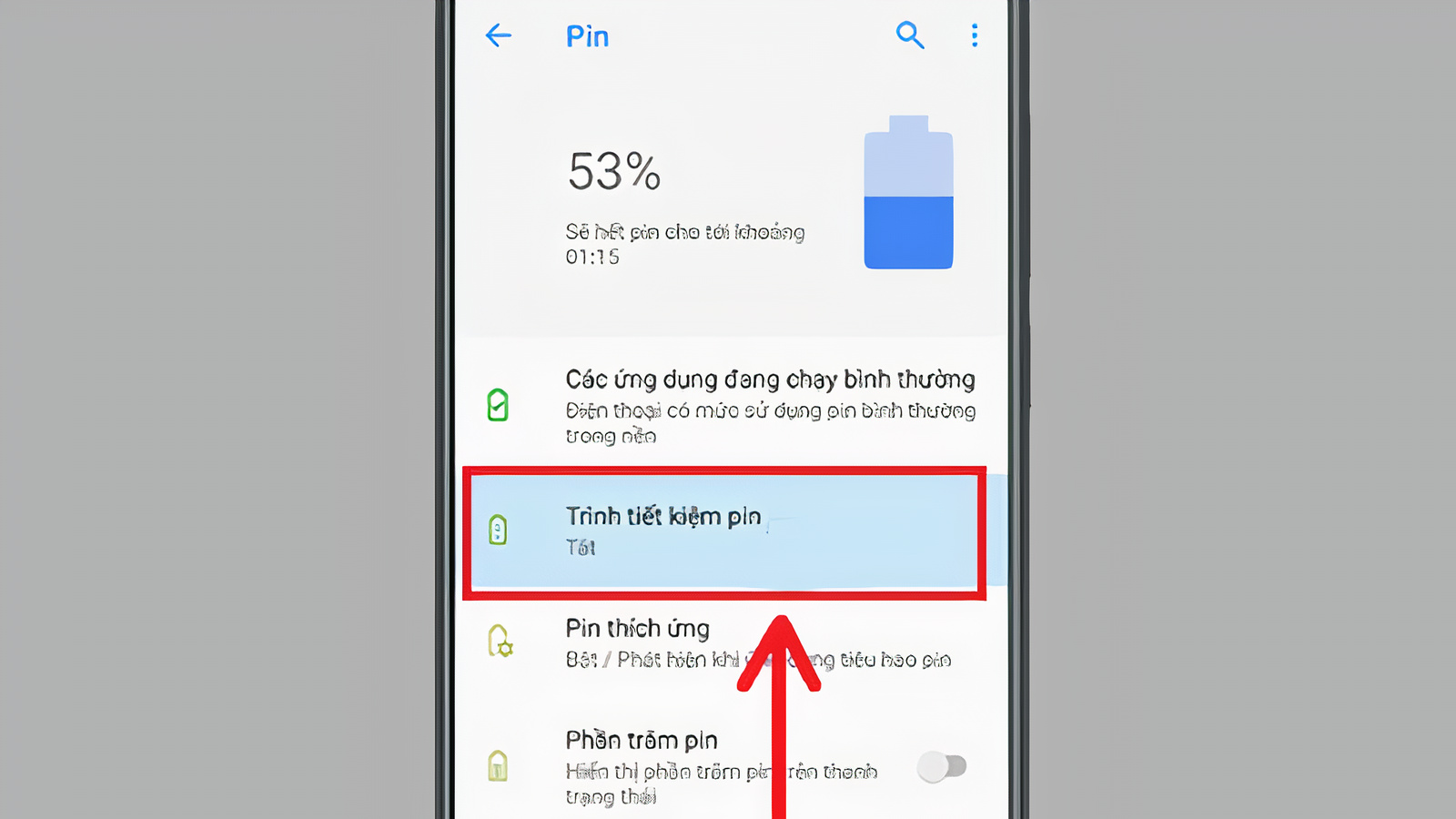 Bật Trình tiết kiệm pin